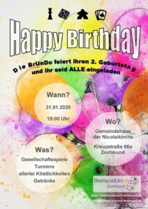 Flyer Einladung BrUnDo 2. Jubiläum